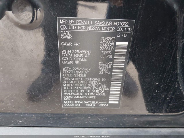 Nissan ROGUE SV 2018 KNMAT2MT4JP537622 Image 9