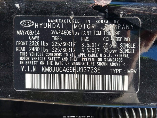 Hyundai Tucson Walking Dead Edition 2014 KM8JUCAG9EU937236 Image 9