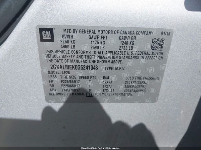 2GKALMEK0G6241043 GMC Terrain Sle-1