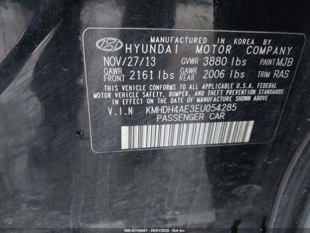 KMHDH4AE3EU054285 Hyundai dohc mpi nu