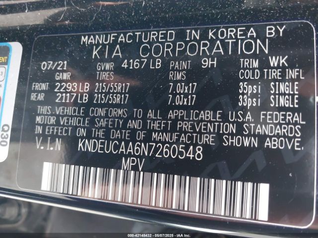 KNDEUCAA6N7260548 KIA SELTOS S