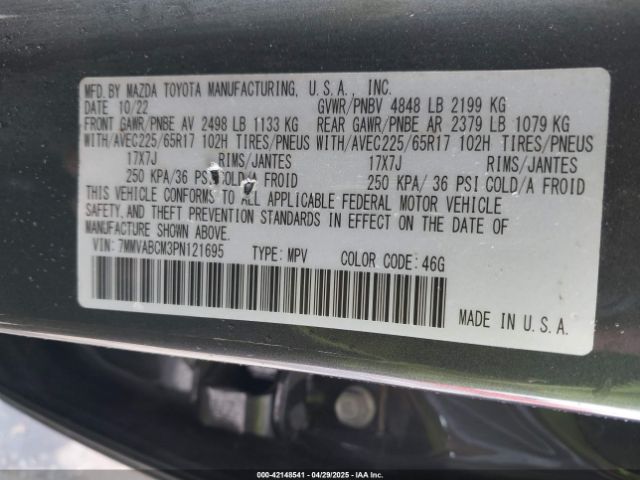 7MMVABCM3PN121695 Mazda py