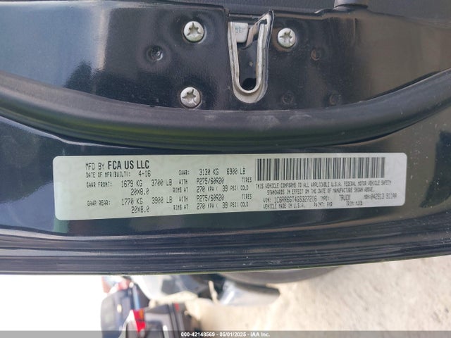 1C6RR6GT4GS327216 RAM 2016
