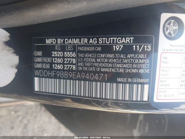 WDDHF9BB9EA940471 Mercedes-Benz E 550 4matic