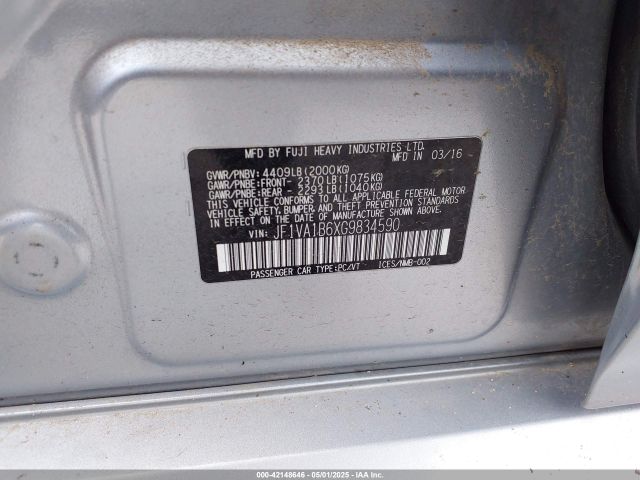 JF1VA1B6XG9834590 Subaru WRX