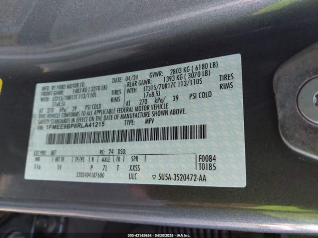 2024 FORD BRONCO 1FMEE9BP8RLA41215 Photo 8