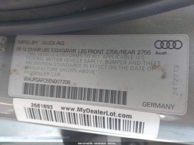 2014 AUDI A6 WAUFGAFC5EN007708 Photo 8