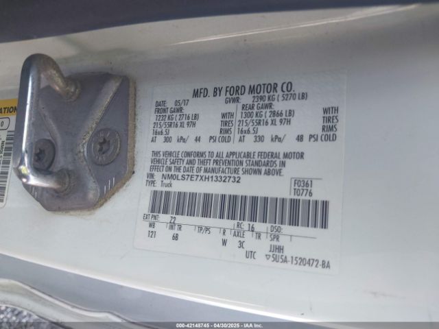 NM0LS7E7XH1332732 Ford Transit Connect Xl