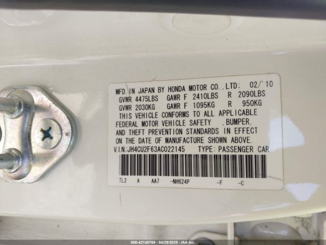 2010 ACURA TSX JH4CU2F63AC022145 Photo 8