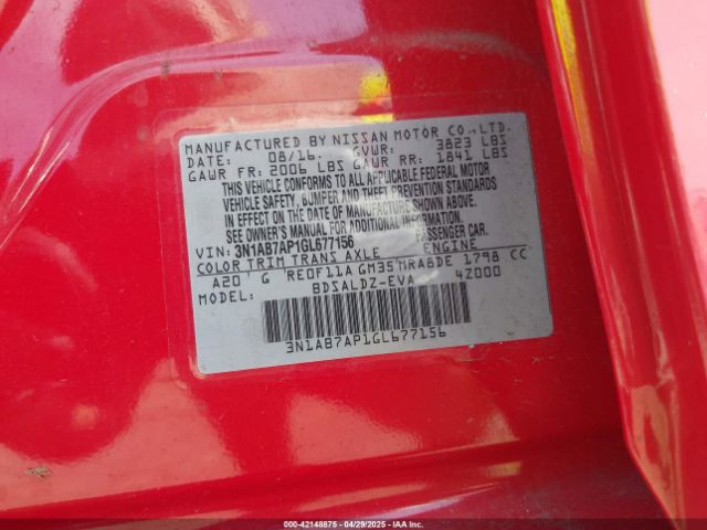 3N1AB7AP1GL677156 Nissan SENTRA SV