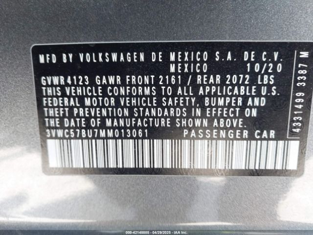 2021 VOLKSWAGEN JETTA 3VWC57BU7MM013061 Photo 8