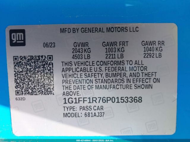2023 CHEVROLET CAMARO 1G1FF1R76P0153368 Photo 8