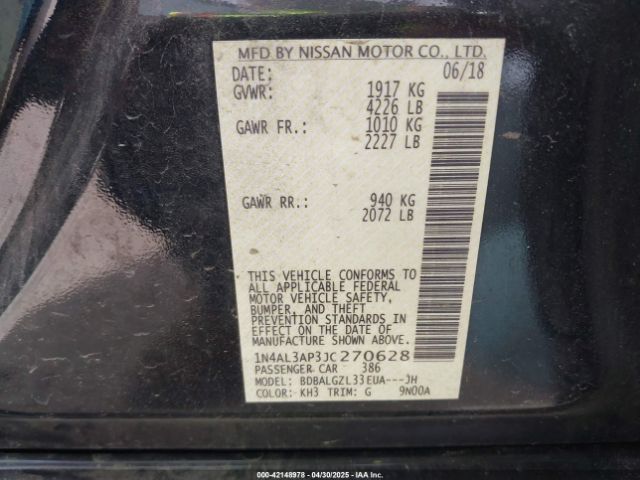 1N4AL3AP3JC270628 Nissan Altima 2.5 S