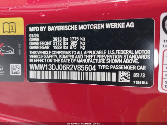 WMW13DJ06R2V85604 Mini Se Hardtop Cooper