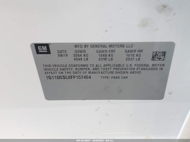 1G11D5SL8FF157464 Chevrolet lkw