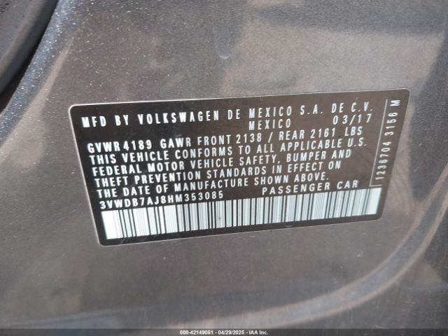 3VWDB7AJ8HM353085 Volkswagen Jetta 1.4t Se