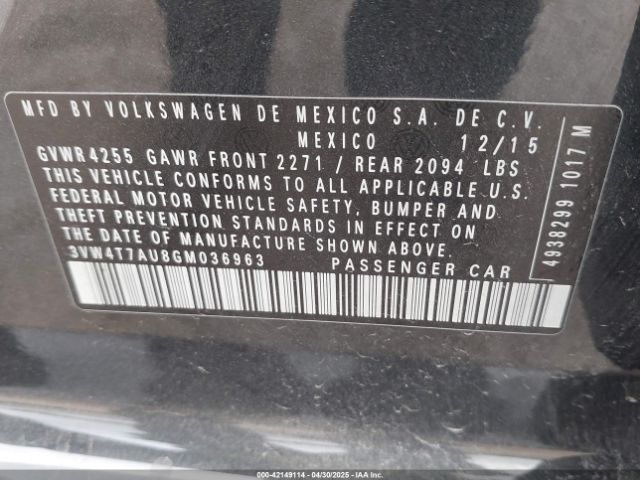 3VW4T7AU8GM036963 Volkswagen Golf Gti Se 4-door