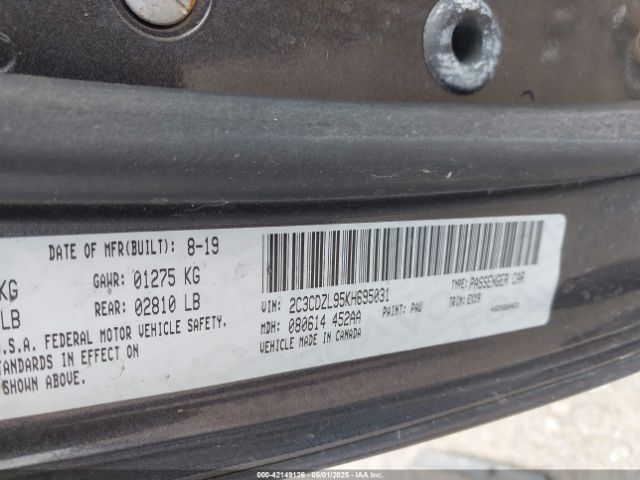 2019 DODGE CHALLENGER 2C3CDZL95KH695031 Photo 8