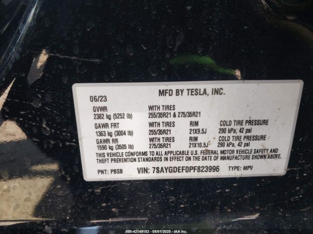 2023 TESLA MODEL Y 7SAYGDEF0PF823996 Photo 8