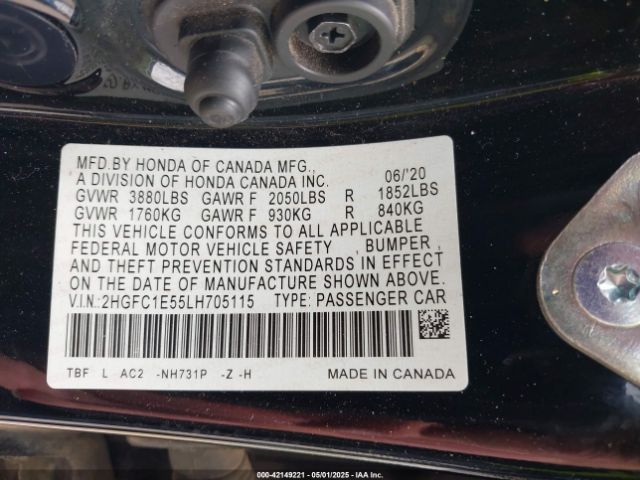 2020 HONDA CIVIC SI 2HGFC1E55LH705115 Photo 8