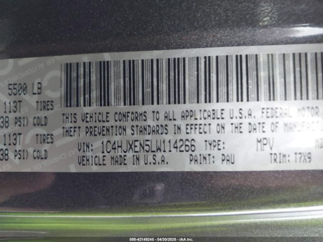 1C4HJXEN5LW114266 Jeep Wrangler Unlimited Sahara 4x4