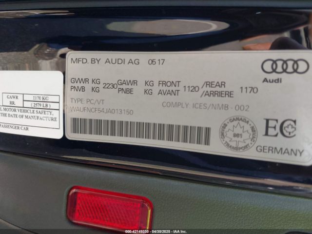 WAUFNCF54JA013150 Audi A5 2.0t Premium