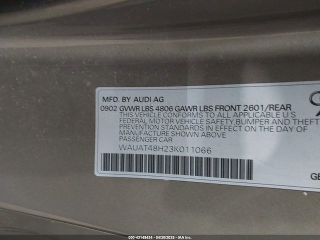 2003 AUDI A4 WAUAT48H23K011066 Photo 8
