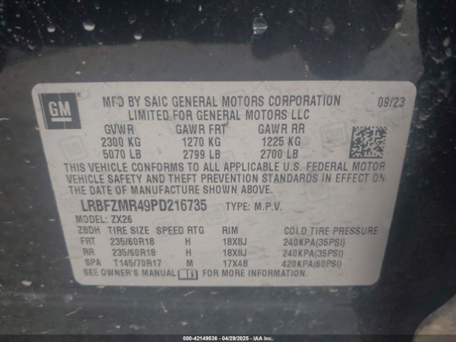 LRBFZMR49PD216735 Buick Envision Preferred Awd