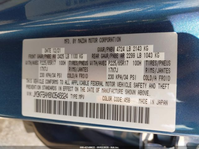 JM3KFBAM8N0546824 Mazda Cx-5 2.5 S