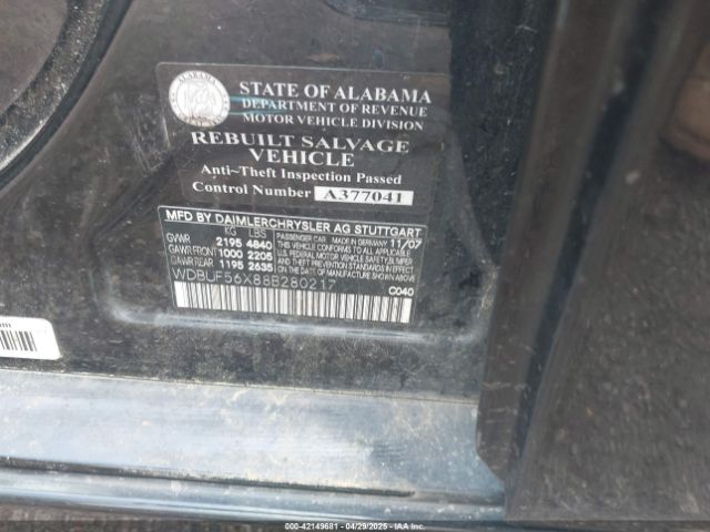 2008 MERCEDES-BENZ E 350 WDBUF56X88B280217 Photo 8