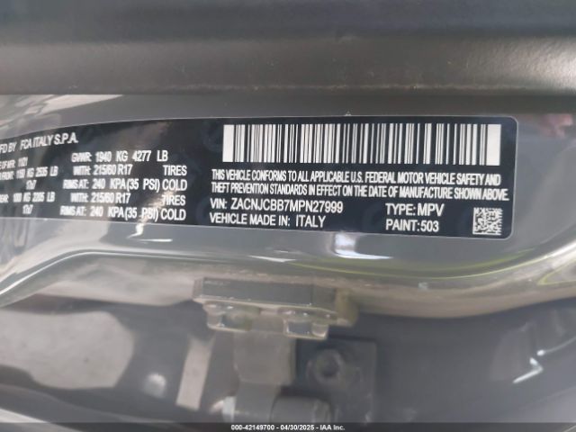 2021 JEEP RENEGADE ZACNJCBB7MPN27999 Photo 8