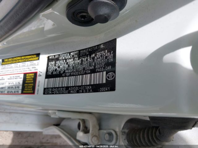 4T1BF1FK0EU357194 Toyota CAMRY XLE