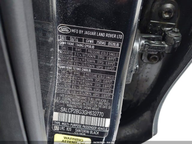 SALCP2BG3GH632770 Land Rover Discovery Sport Se