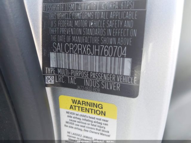 SALCR2RX6JH760704 Land Rover Discovery Sport Hse