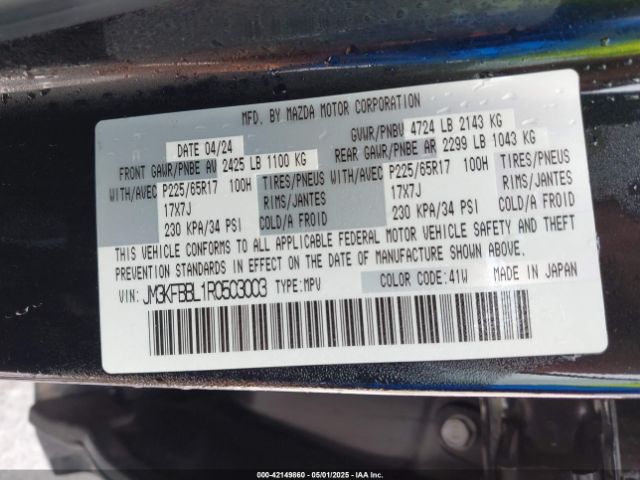 JM3KFBBL1R0503003 Mazda Cx-5 2.5 S Select