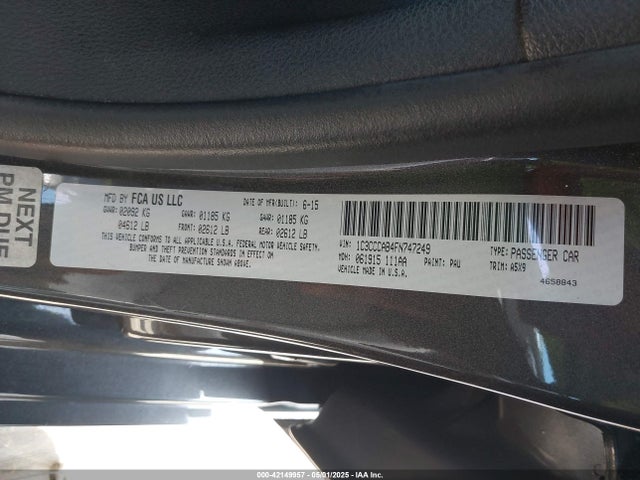 1C3CCCAB4FN747249 Chrysler 200 Limited