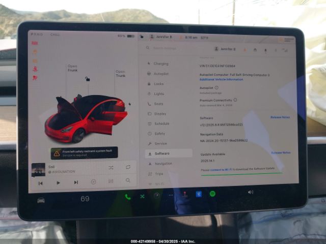 5YJ3E1EA1NF138984 Tesla Model 3 Rear-wheel Drive