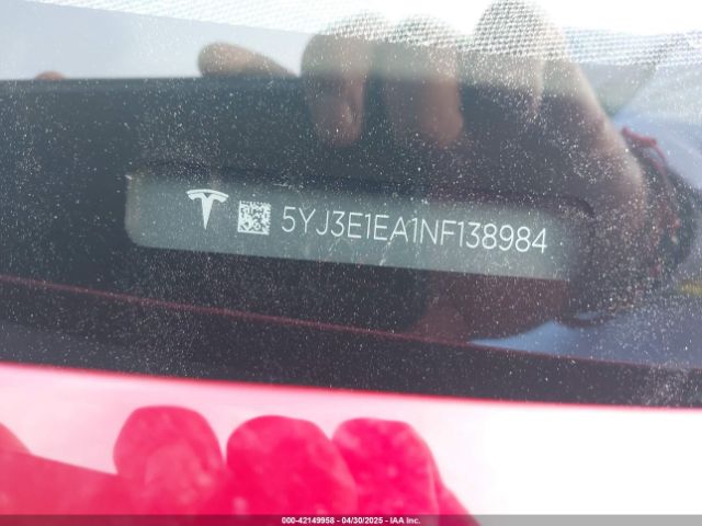 5YJ3E1EA1NF138984 Tesla Model 3 Rear-wheel Drive