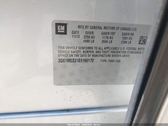 2G61M5S31E9199170 Cadillac XTS LUXURY