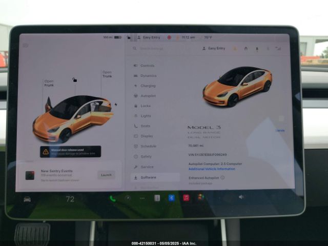 5YJ3E1EB8JF096249 Tesla Model 3 Long Range/performance