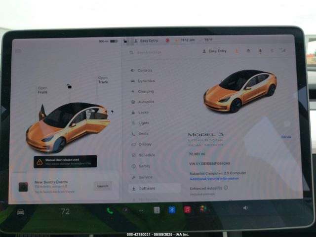 5YJ3E1EB8JF096249 Tesla Model 3 Long Range/performance