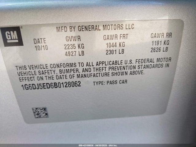 2011 CADILLAC CTS 1G6DJ5ED6B0128062 Photo 8