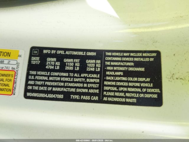 2018 BUICK CASCADA W04WG3N54JG047093 Photo 8