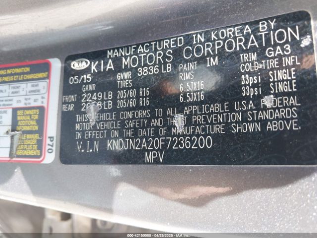 KNDJN2A20F7236200 KIA Soul