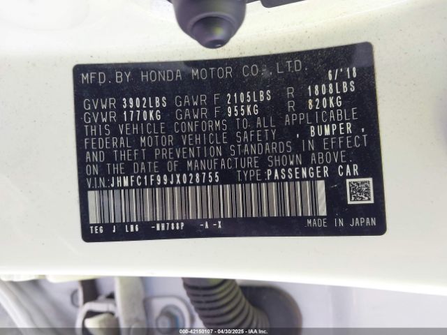 JHMFC1F99JX028755 Honda Civic Touring