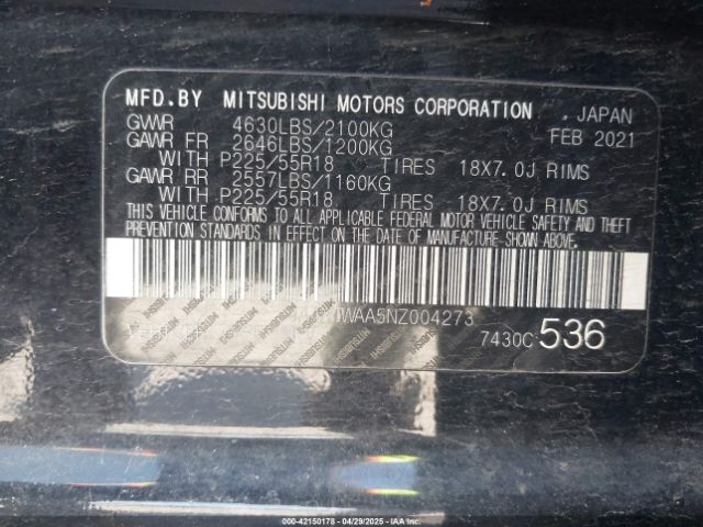 2022 MITSUBISHI ECLIPSE CROSS JA4ATWAA5NZ004273 Photo 8