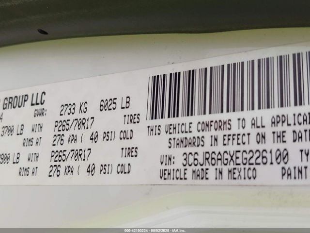 3C6JR6AGXEG226100 RAM 1500 Tradesman