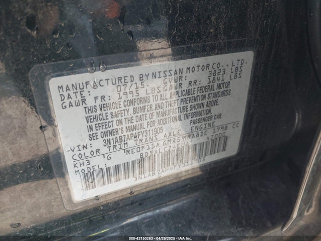 3N1AB7AP4FY311905 Nissan SENTRA S
