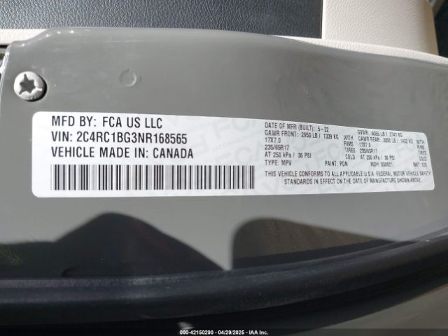 2022 CHRYSLER PACIFICA 2C4RC1BG3NR168565 Photo 8