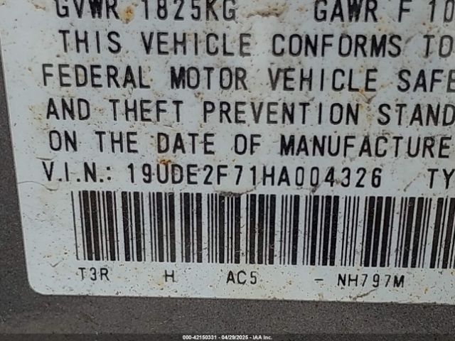 19UDE2F71HA004326 Acura Ilx Premium Package/technology Plus Package